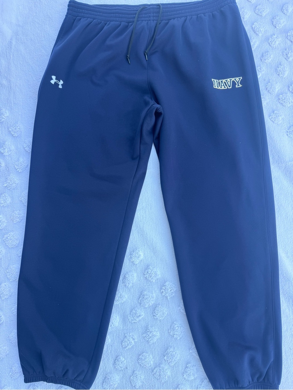 Under Armour Navy sweatpants drawstring pockets-SZ XXL